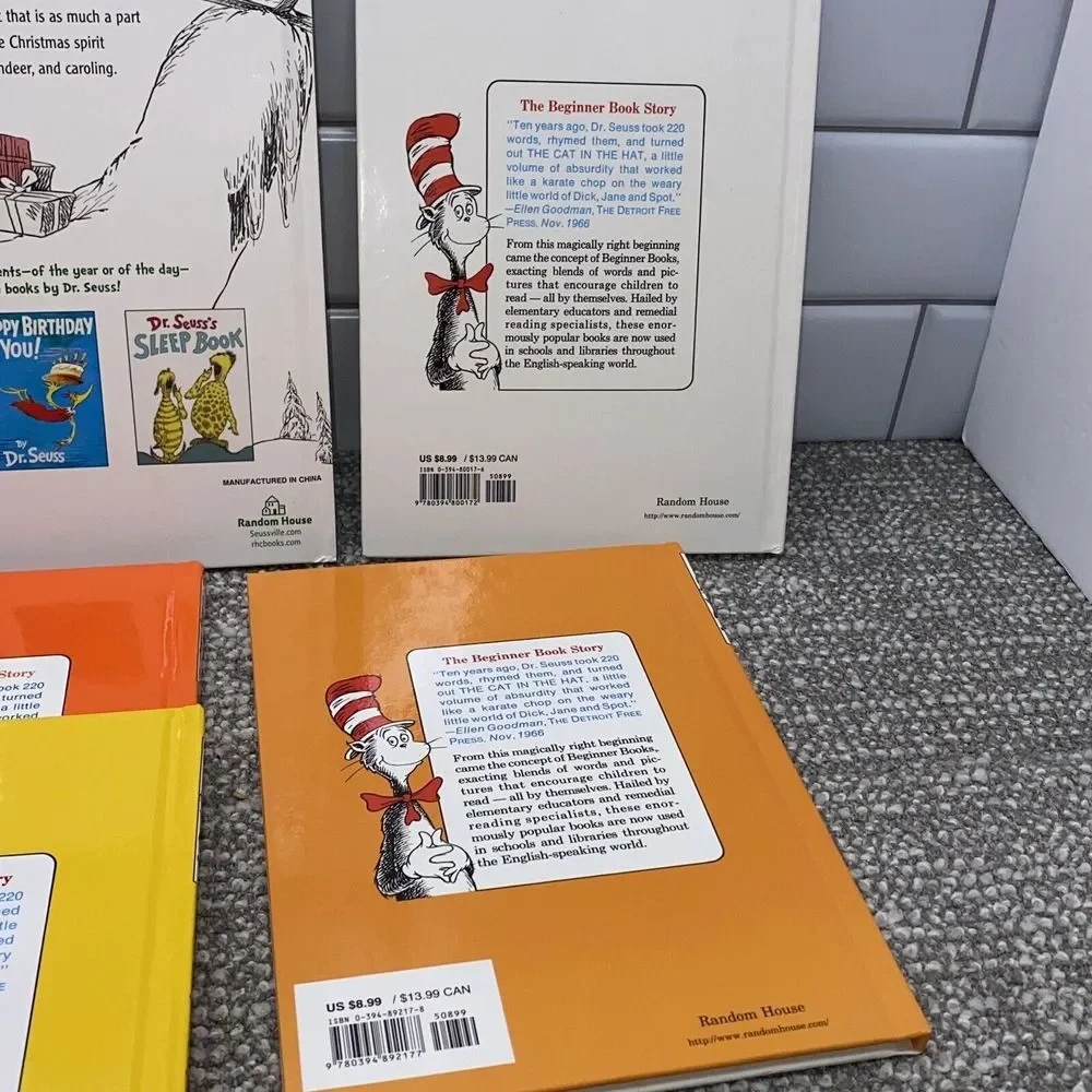 Set‎ Of 7 Dr Seuss Books Hardcover Literacy Reading Fun Classroom Homeschool